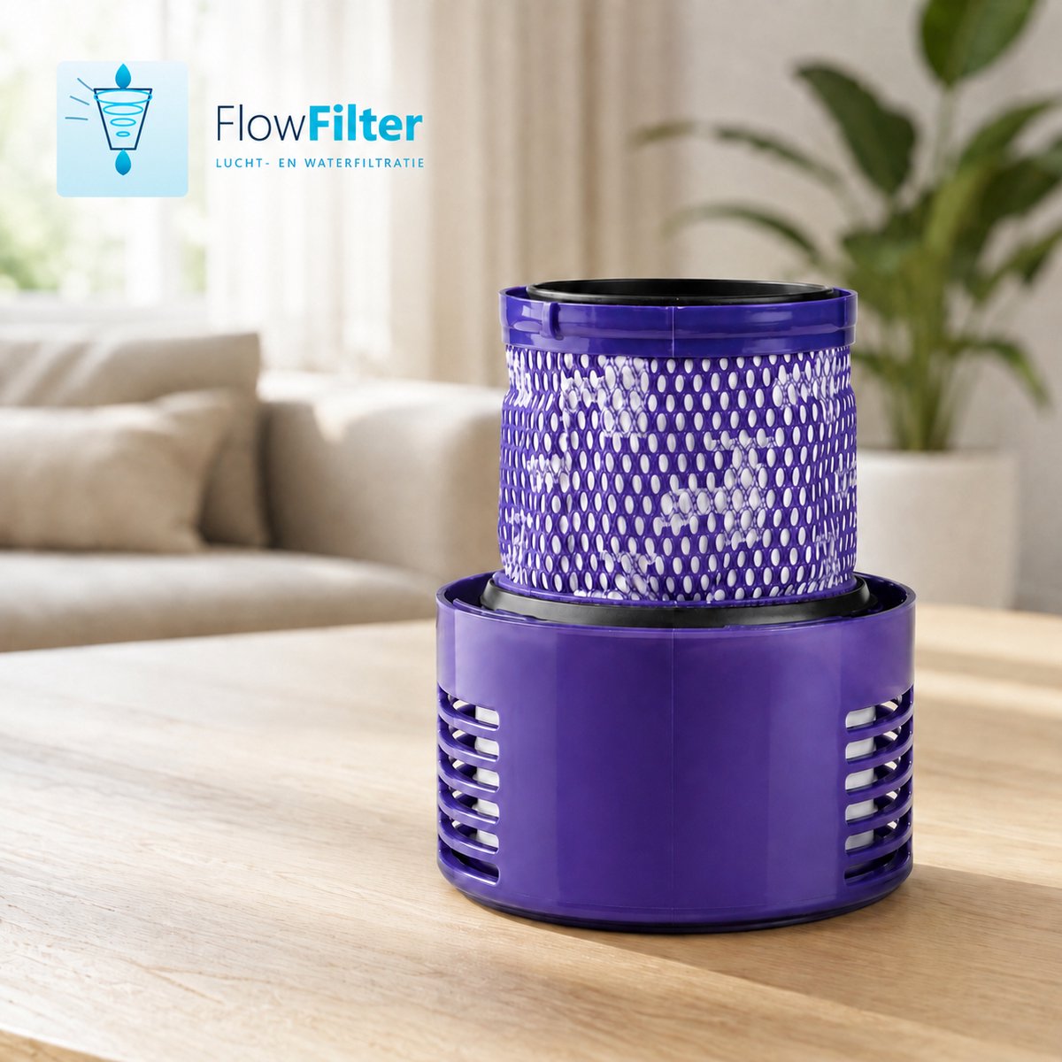 Dyson V10/SV12 - HEPA & Stoffilter - Vervangingsfilter - Hoge filtratie - Eenvoudig te plaatsen