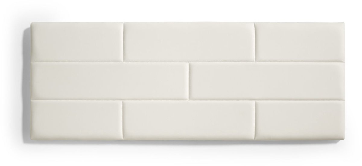 Hoofdbord voor bed 160 muur bakstenen van kunstleer 162x57x5cm wit