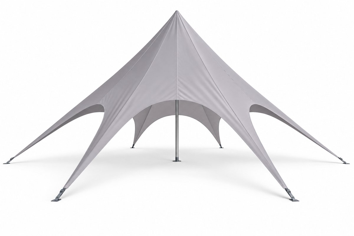 Ambisphere Stertent 12m – Star Tent & Feesttent – 320 g/m² Polyester – Waterdicht – Brandvertragend – Zand