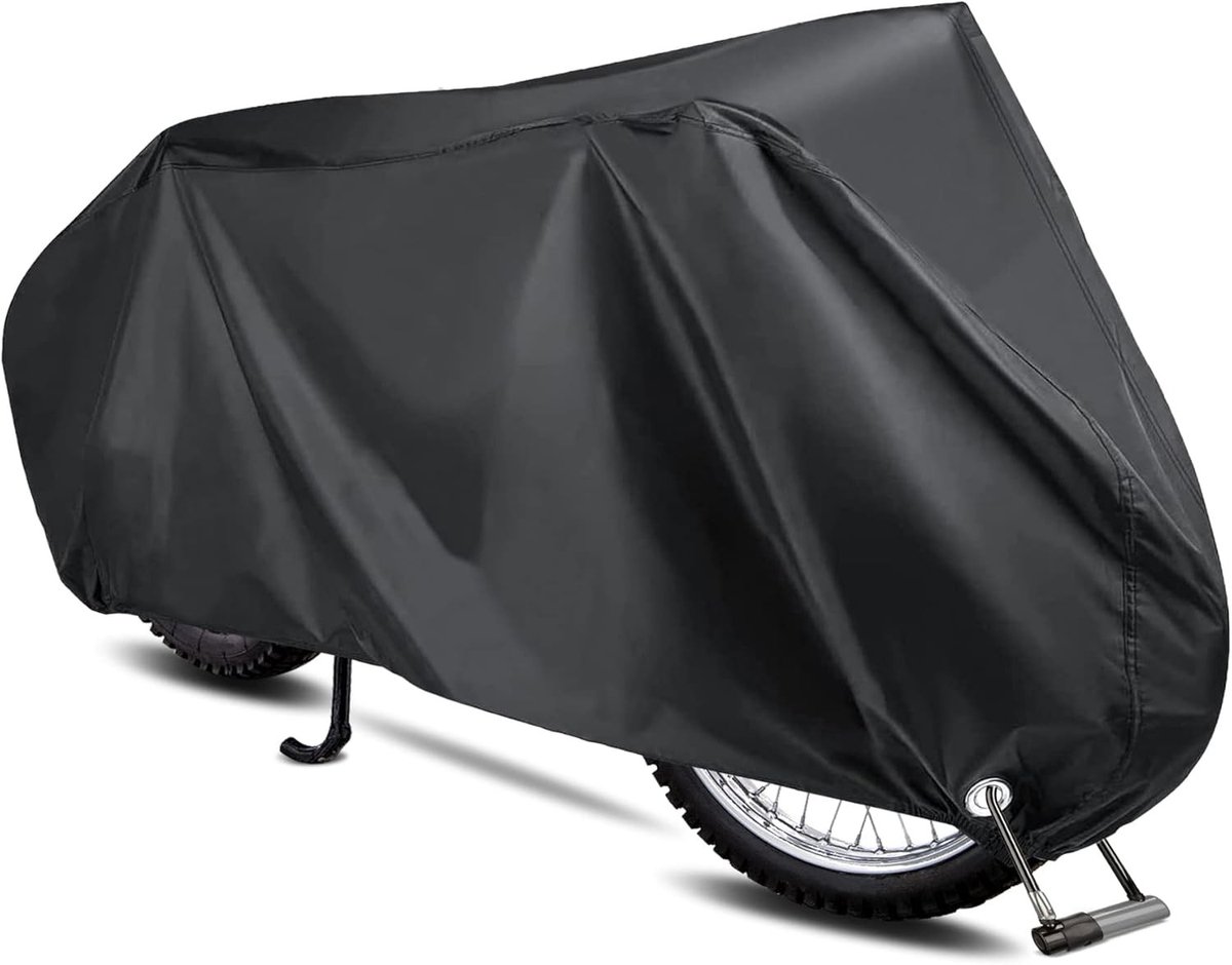 Motorhoes - Zwart - 200 x 70 x 110 cm - Waterdichte Afdekking voor Motorfiets en Fiets - Voor Buiten en Garage