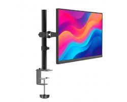 Stane Monitor Arm 1 Scherm – Monitorarm voor Bureau – Monitor Beugel 13 t/m 27 Inch – In Hoogte Verstelbaar met Kabelmanagement – VESA 75x75/100x100 – Zwart