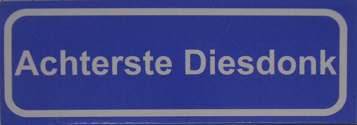 Souv© - koelkast magneet - plaatsnaam bord - kombord - souvenir - koelkastmagneetje - relatiegeschenk Achterste Diesdonk
