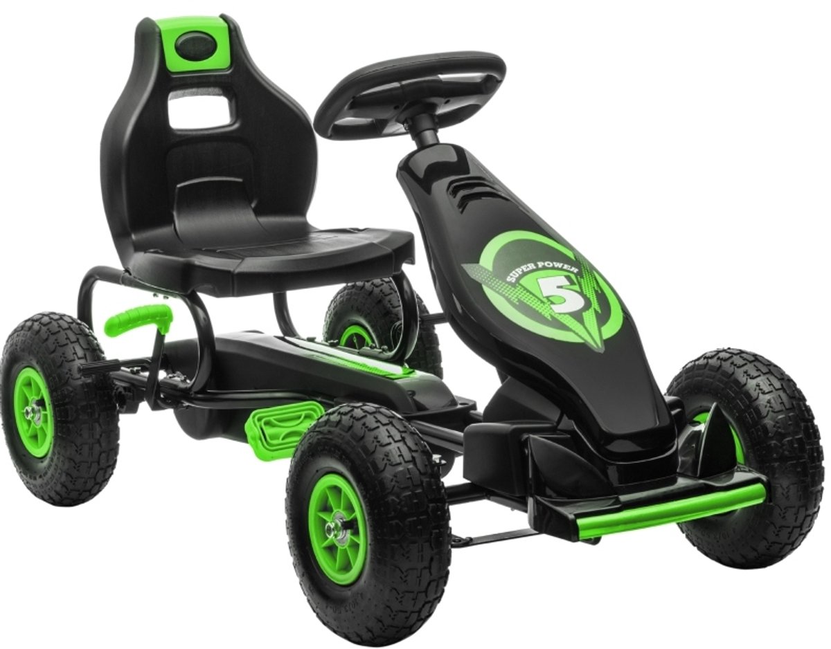 MODFU - Kinder Gokart - Met Pedalen En Handrem - Binnen En Buiten - Kunststof - Groen