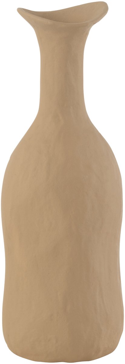J-Line vaas Agra - aluminium - beige - small - 31.5 cm hoog