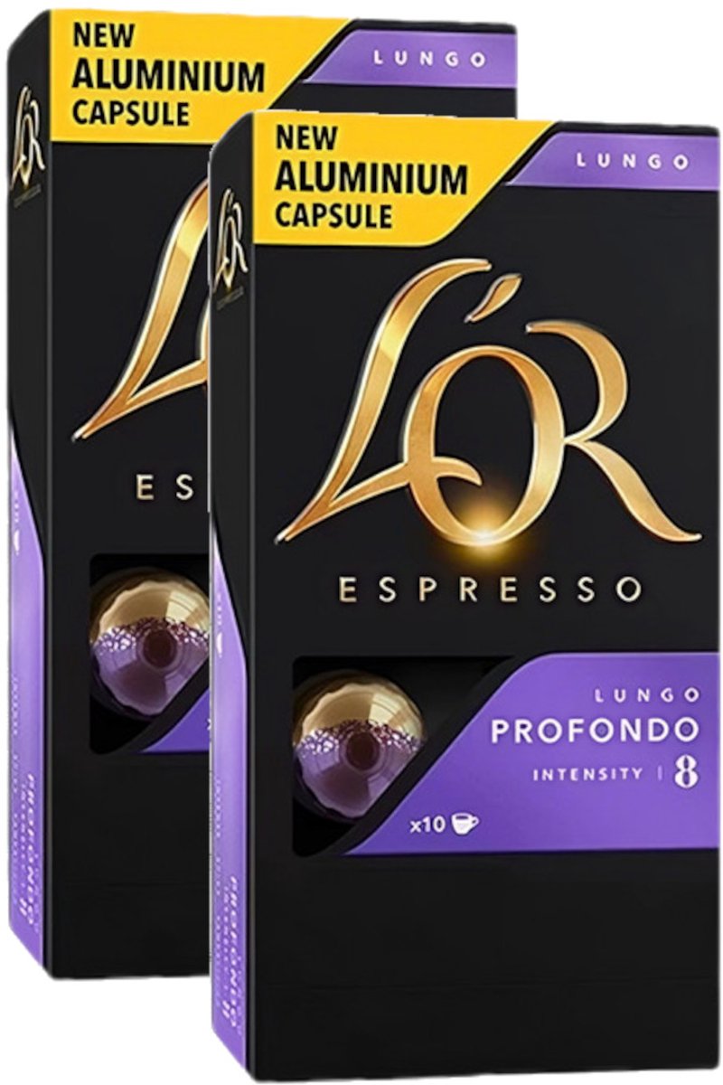 L'Or Espresso Lungo Profondo - Multipack - 20 (2x10) Koffiecups Compatibel met Nespresso Coffee Machine