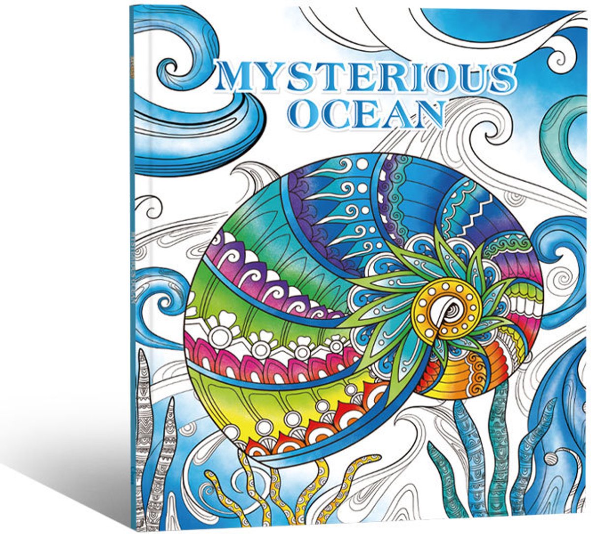 Casalora 64 kleurplaten van een Oceaan - kleurboek voor volwassen -kleurboek voor jong en oud, fantasie-kleurplaten