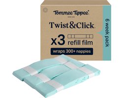 Tommee Tippee Twist&Click origineel gemakkelijk navulfolie voor luieremmer - verpakking met 3 - 3 x 10,5 m - 3 stuks