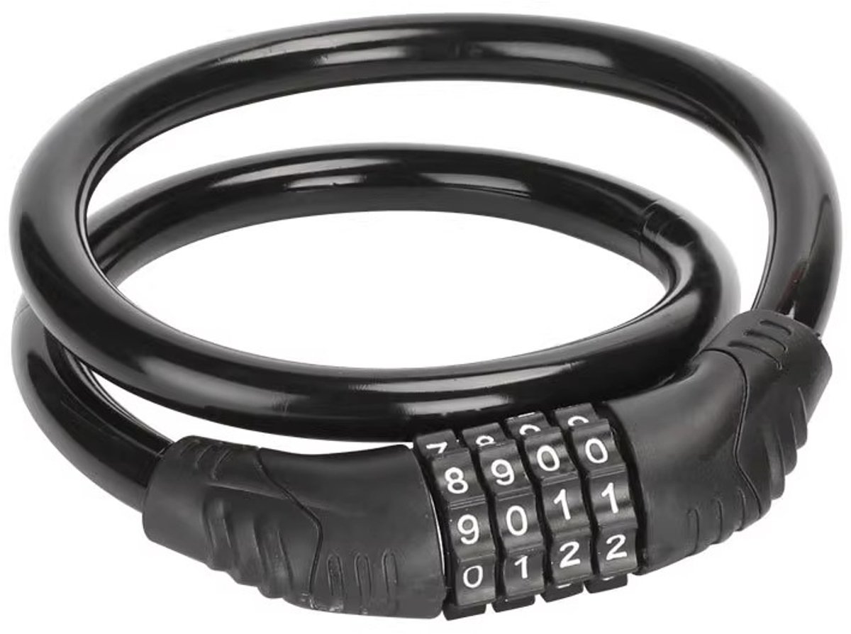 Fietsslot met Cijfercode – Draagbaar Kettingslot voor Mountainbike / Elektrische Fiets – 4-cijferige Combinatieslot, Weerbestendig & Anti-diefstal