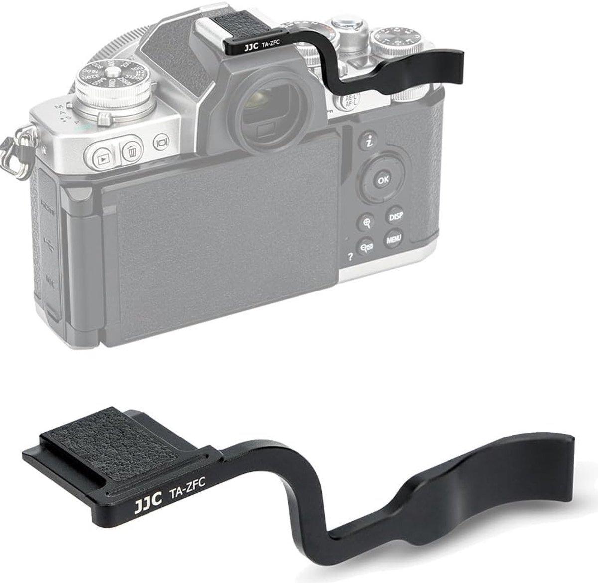 Metaal Hot Shoe Thumbs Up Grip voor Nikon Z fc DSLR Camera - Verbeterde Balans en Grip Gemak met Duurzaam Ontwerp en Ergonomische Handgreep