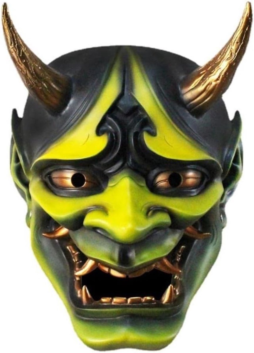 Hannya Masker van Hars, Horror Demon Masker voor Toneelvoorstellingen en Halloween Decoratie, Uniek en Indrukwekkend