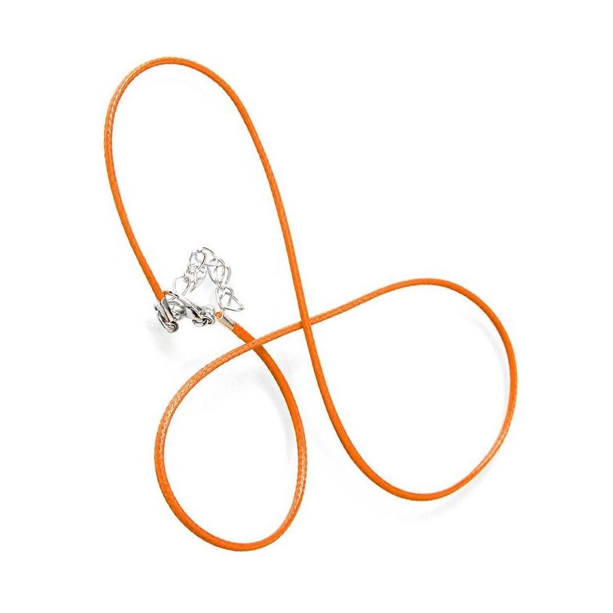 Elegante veterketting of armband oranje– 1,5 mm – 45 cm