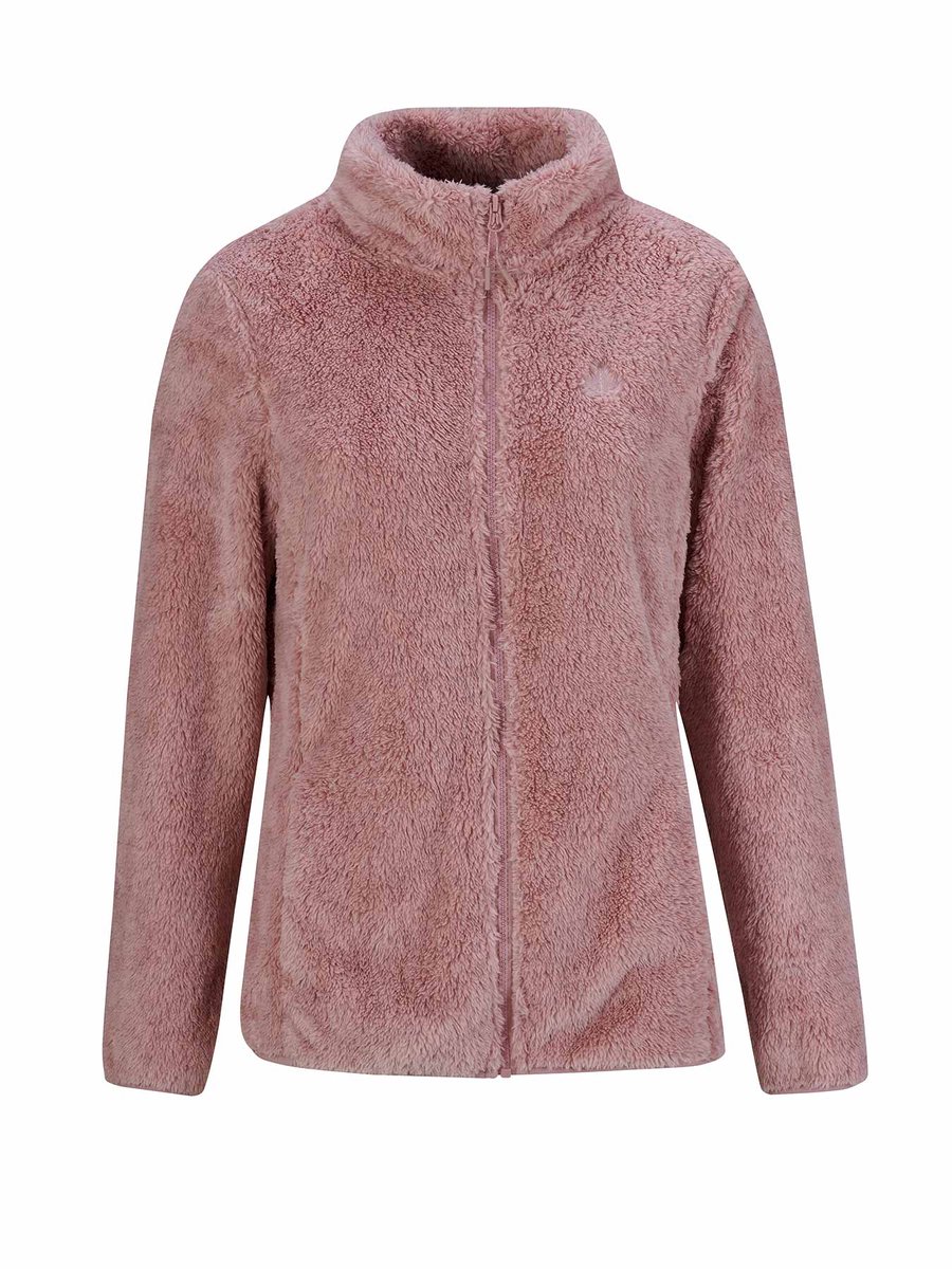 BJØRNSON Meja Fleece Vest Dames Zacht – Melange Roze