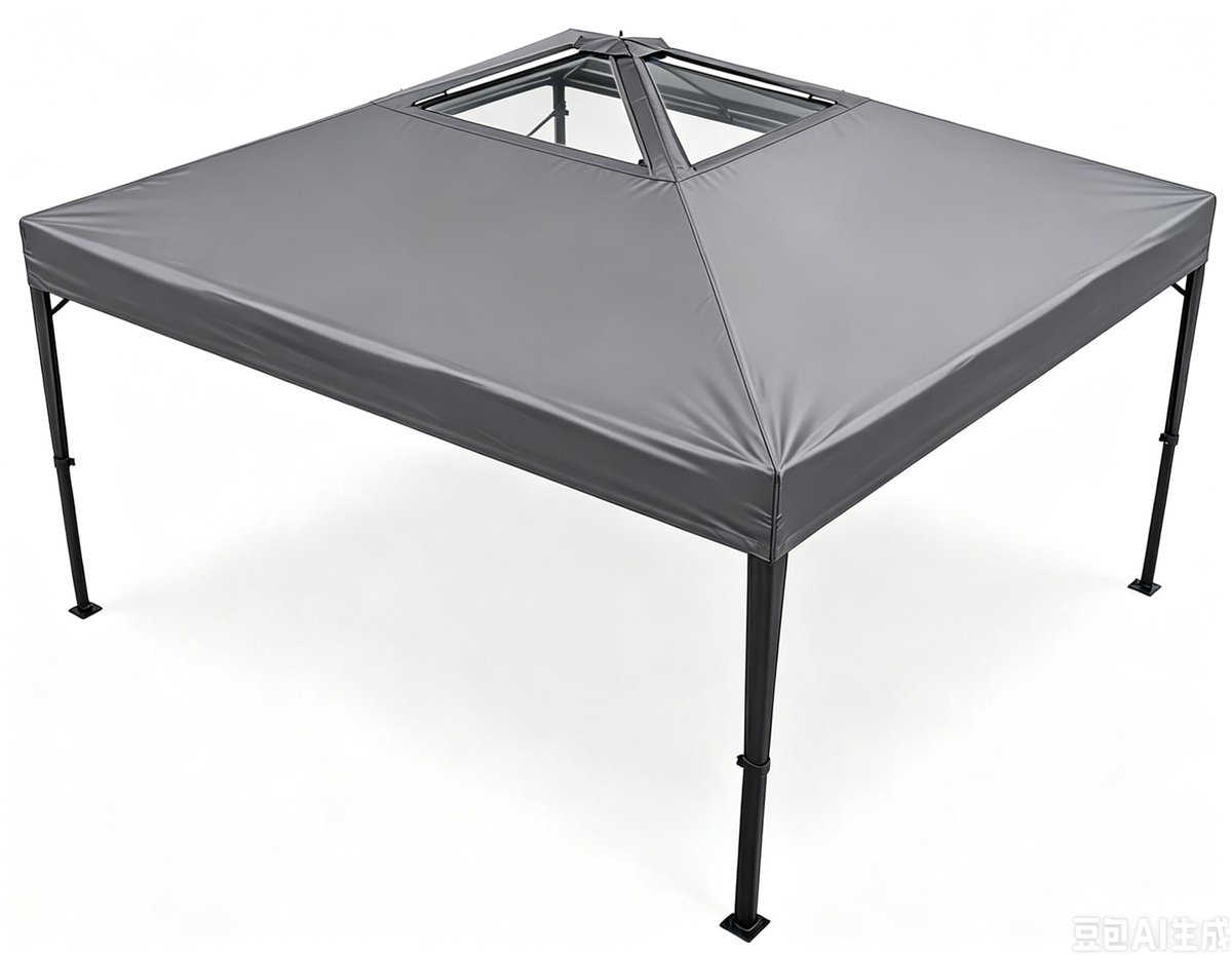 Pop-Up Partytent - 300x300x250cm - Tuinpaviljoen met Geventileerd Dak - Stevig Stalen Frame - Instant Draagbare Schuilplaats - 3 Verstelbare Hoogtes - Voor Terras Strand Camping - Grijs