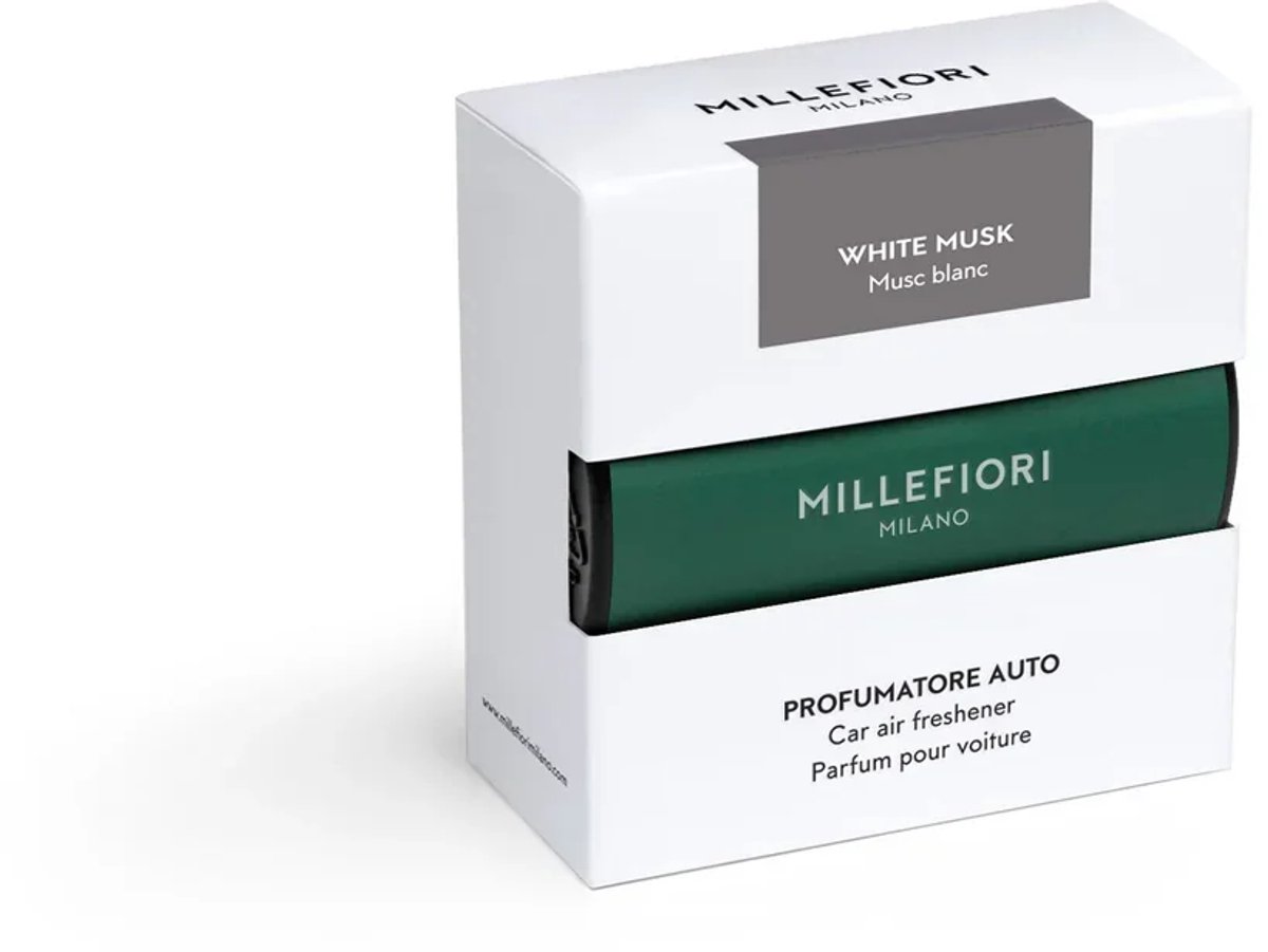 Millefiori Milano - Autoparfum Icon GR - Groen - Classic - White Musk