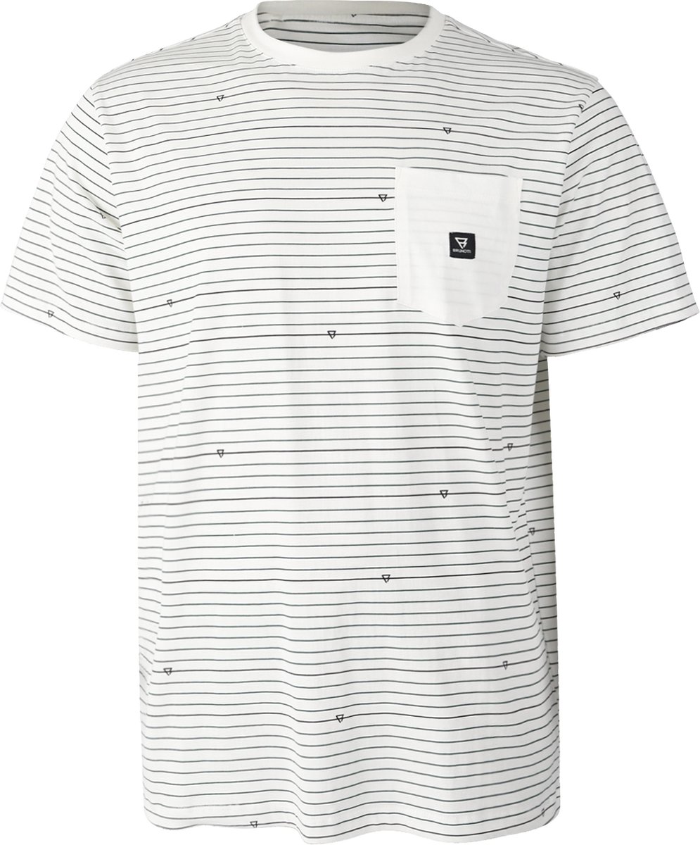 Brunotti Axle-Stripe T-Shirt Snow T-Shirt Heren 100% Katoen L Wit