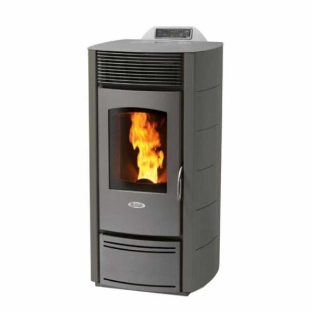 Fair Pelletkachel Z12 – 12 kW – Krachtige verwarming in modern design – Tot 340 m³ – Gietijzer - Antraciet