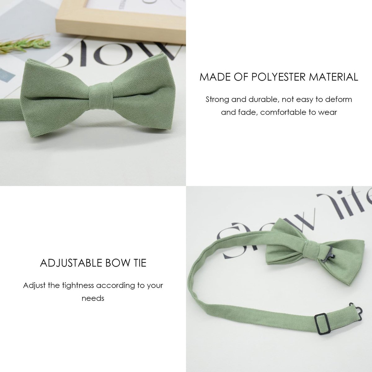 Verstelbare Vlieger voor Jongens in Monochroom Pea Groen, Elastische Vlieger voor Dansdecoraties en Schoolfeesten, Kinderspeelgoed en Accessoires