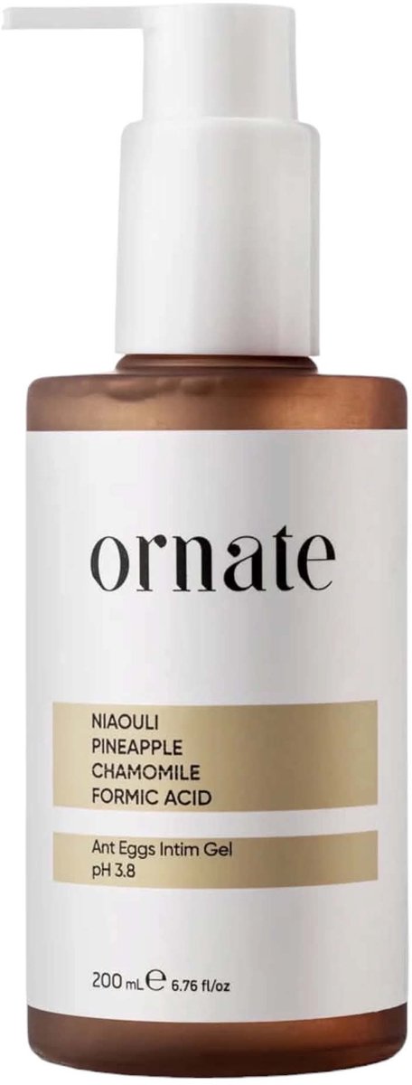 Ornate Ant Eggs Intim Gel pH 3.8 – Intieme Wasgel met Niaouli, Ananas & Kamille – Dagelijkse Intieme Verzorging – 200 ml