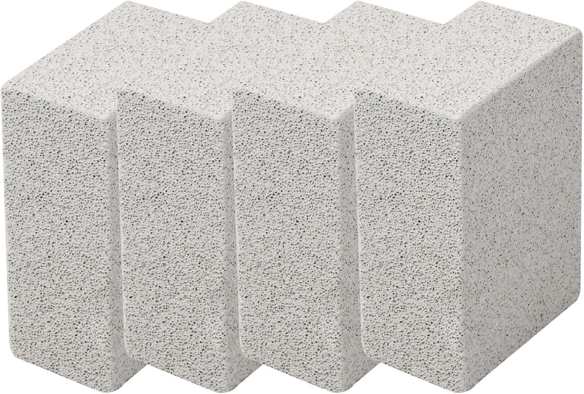 Set van 4 Schoonmaakstenen voor het Reinigen van Barbecues, Grill en Keuken - Duurzame Schoonmaaktools voor Effectieve Reiniging