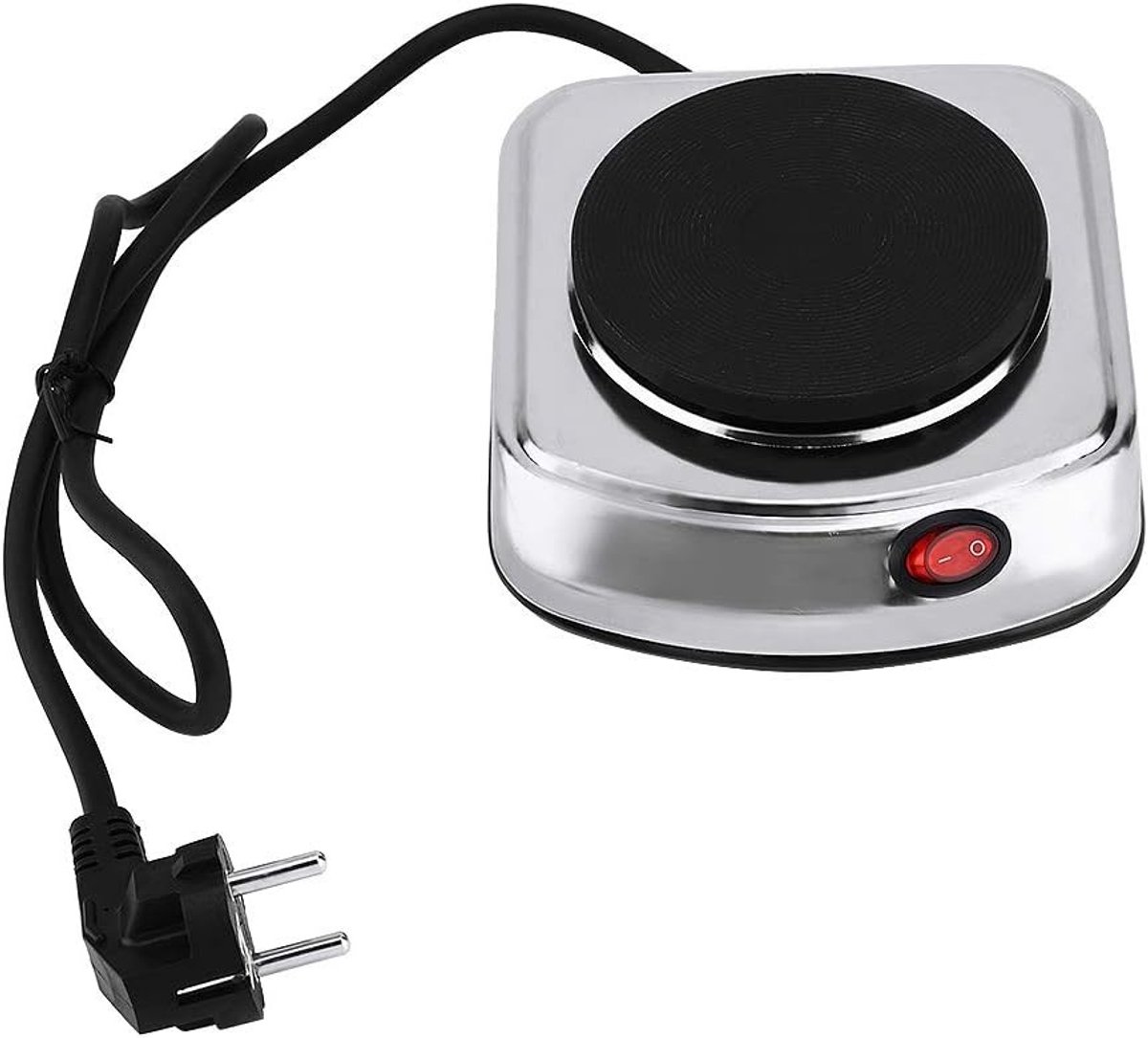 Compacte Elektrische Kookplaat 500W – Mini Kookplaat voor Thuis en Reizen, Snelle Verhitting, Geschikt voor Keuken en Tafelgebruik