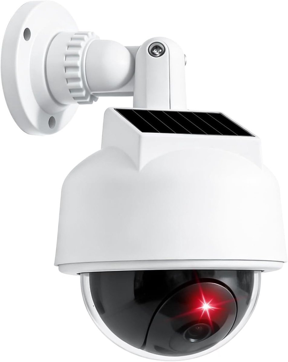 Dummy Solar Camera met Simulated Speed Dome, Flitsende LED Licht, IP66 Waterdicht voor Tuin, Deur en Binnen- en Buitengebruik