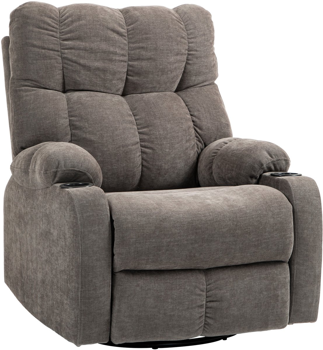 Homcom Relaxfauteuil met verstelbare rugleuning en voetsteun - Fauteuil - TV-stoel - Bruin Braun