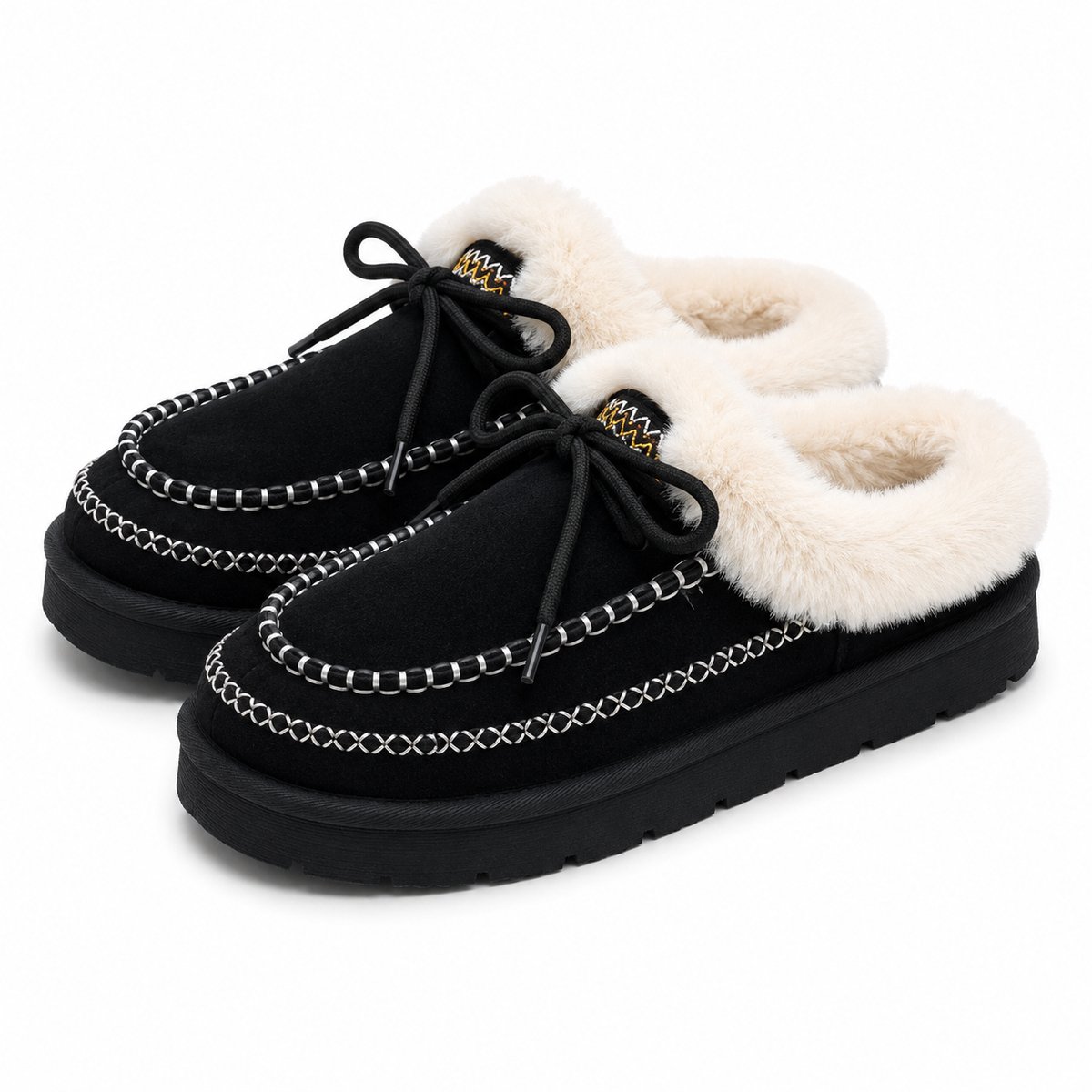Dames Pantoffels – Warme Sloffen – Antislip Zool – Maat 38 – Zwart – Valt klein, bestel 1 maat groter