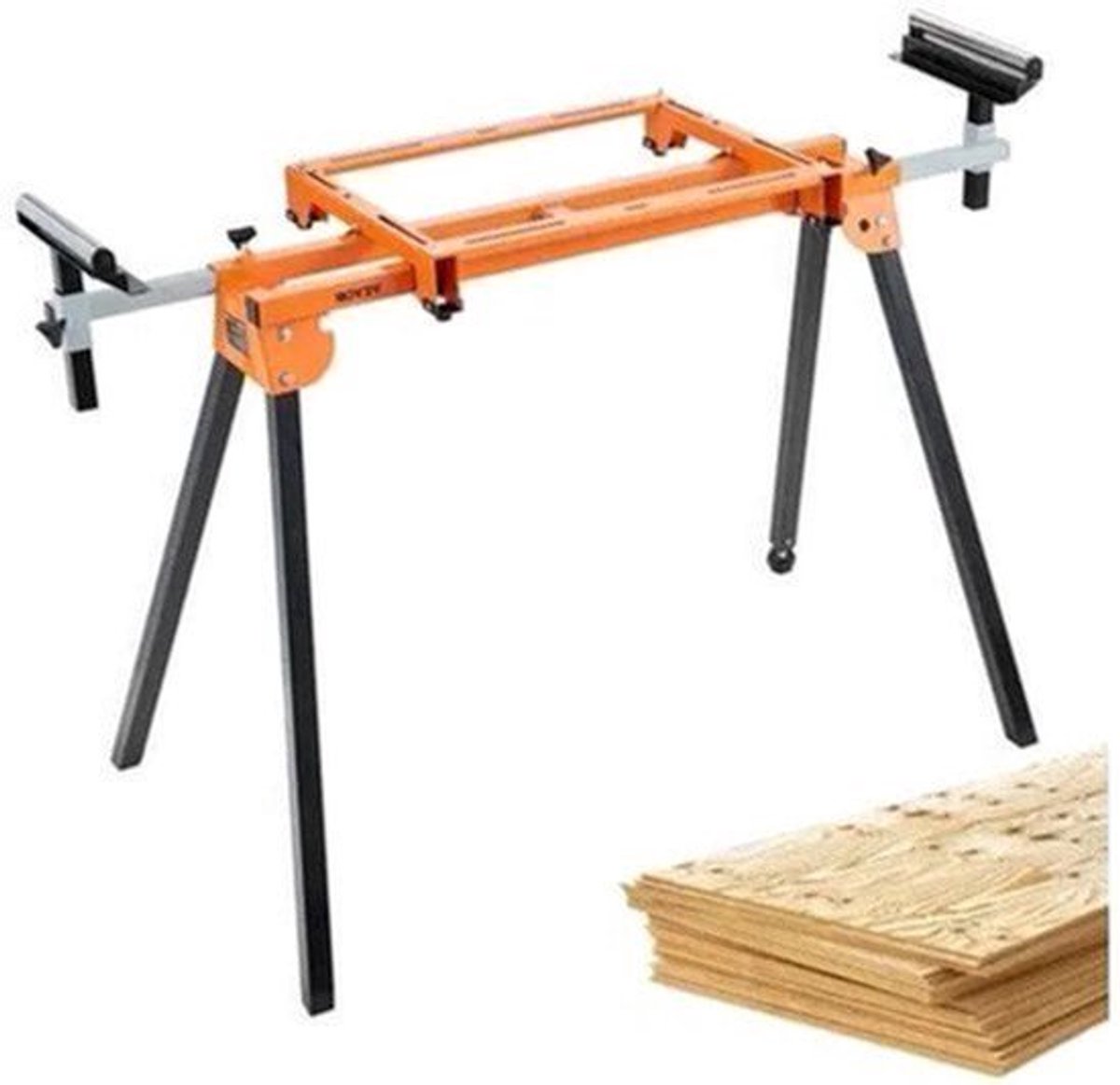 Verstekzaagstandaard - Verstekzaagwerktafel - Verstekzaag - Slijphakzaag - 79inch - Schuifrails - 330lbs Belastbaarheid - voor zaagwerken
