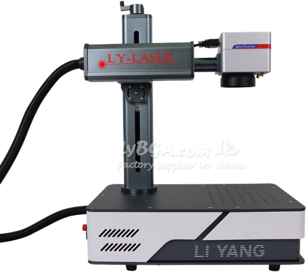 Mini Vezellaser Graveermachine - 30W Vermogen - 150x150 mm Werkgebied - Luchtkoeling - Voor Naamplaatjes - Desktop Graveur