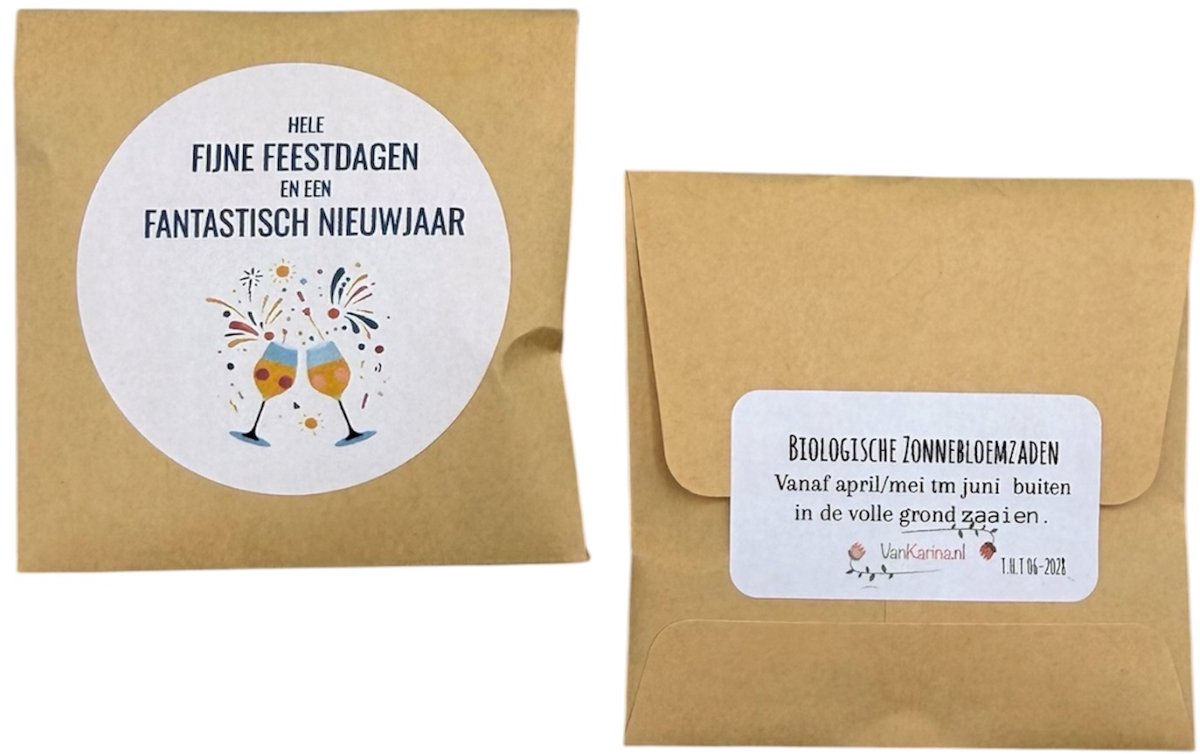 10 zakjes gevuld met Tuinkerszaden, , Fijne Feestdagen en een Fantastisch Nieuwjaar, biologisch,Prettige Kerstdagen kleine attentie, kleine kerstkadootjes, attentie collega's, bloemetje, vrolijk, green gift, bloemenzaden zakjes, mini zadenzakjes,