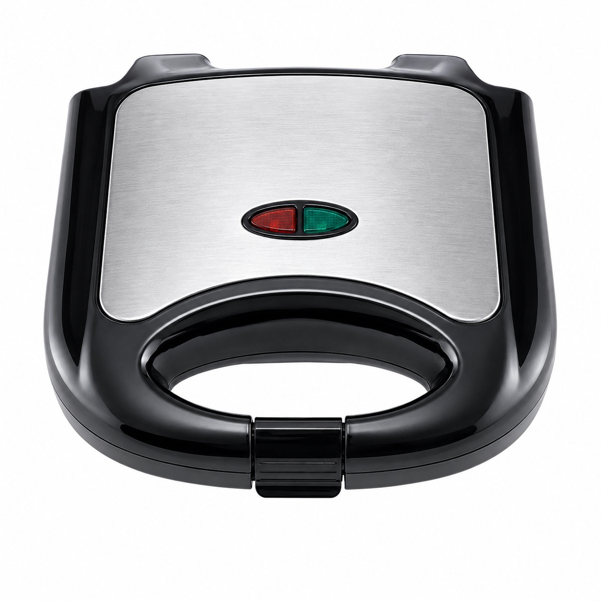 DPLUNIQ Tostiapparaat - Broodrooster - Tosti-IJzer - Antiaanbaklaag - Driehoekig - Antislip - 850 W - 220-240 V - RVS - Zwart