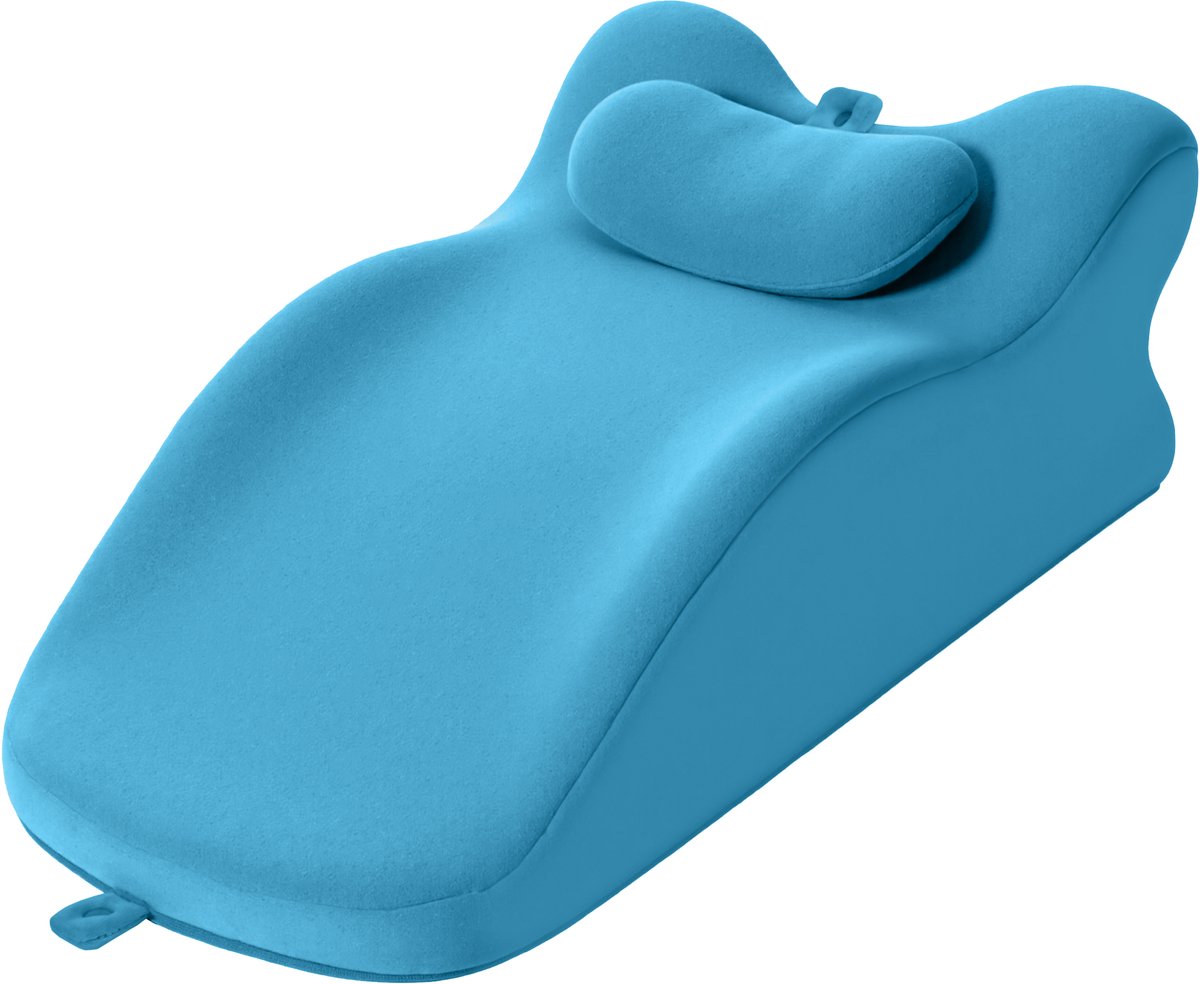 Ergonomisch wigkussen van memoryschuim voor het slapen, ter verlichting van brandend maagzuur en GERD – Hoogliggend steunkussen bij rugpijn, voor herstel na operaties en om te lezen, Bluaw