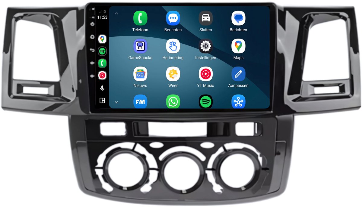 Toyota Hilux | Android 15 | 9 inch Autoradio | 2008 t/m 2016 | CarPlay & Android Auto