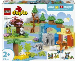 LEGO DUPLO Stad 3-in-1 families van wilde dieren Educatief Speelgoed met 10 Dieren Figuren 10446