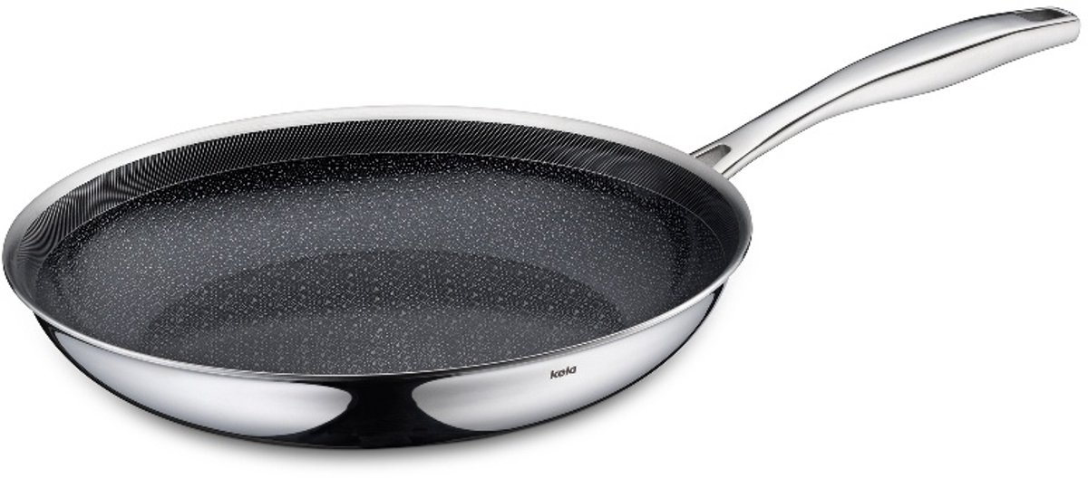 Flavoria roestvrijstalen pan 18/10 met antiaanbaklaag, 28 cm