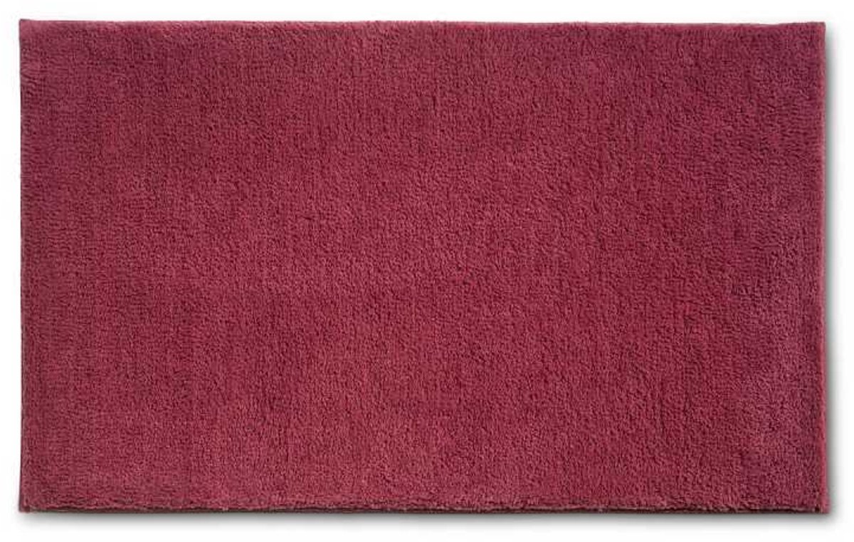 Badkamermat Maja, 100% polyester, frambozenrood, 100 x 60 x 1,5 cm