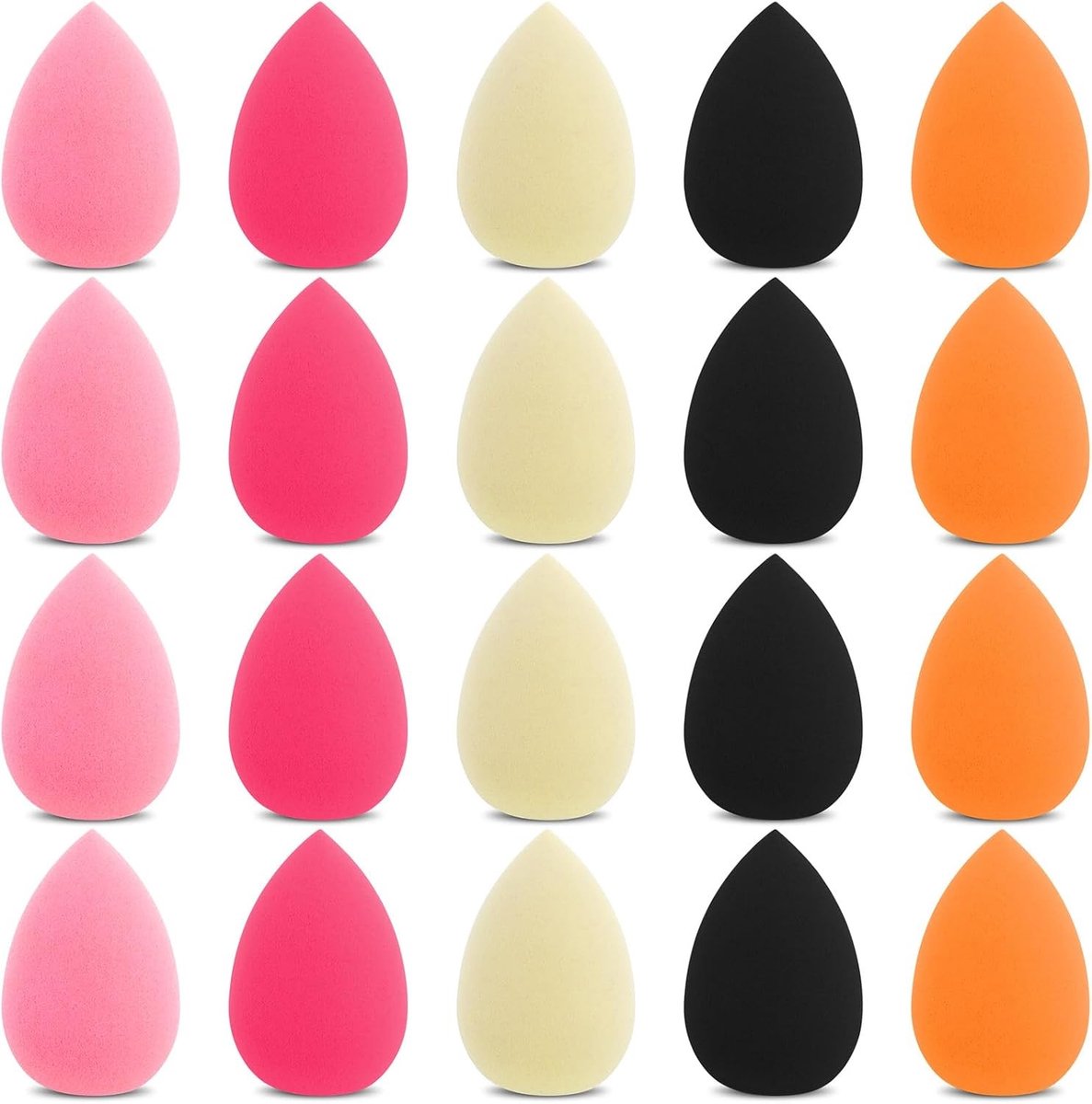 Set van 20 Wasbare Make-up Sponsjes voor Liquid, Poeder en Primer - Mini Applicators voor Perfecte Dekking en Zonbescherming