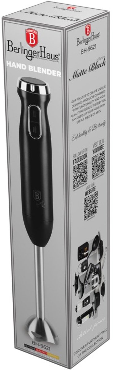 Staafmixer 800 W Matte Black Collection van BerlingerHaus — afbeelding 2