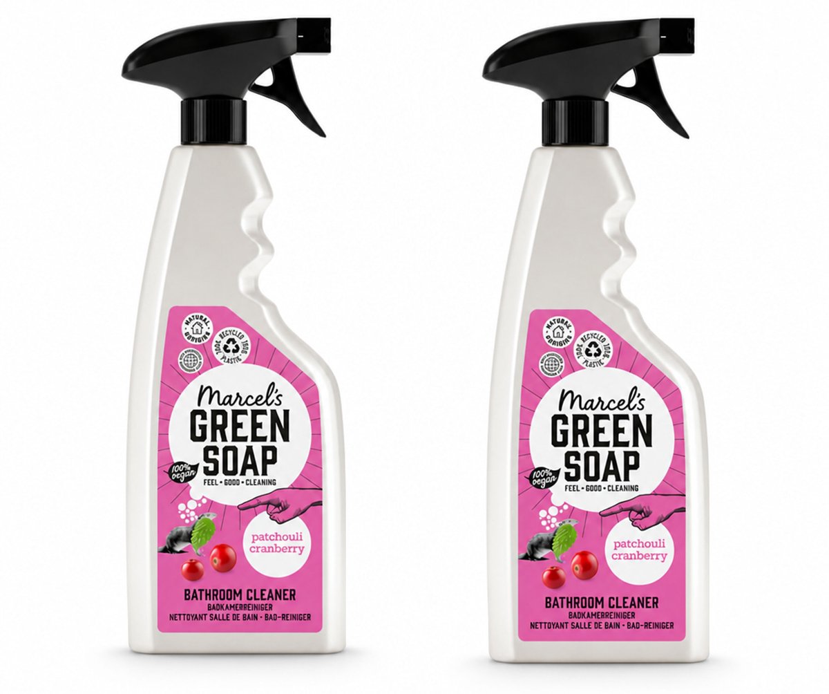 2 x Marcel's Green Soap - Badkamerreiniger - Patchouli & Cranberry - Krachtige werking - 500 ml - Bulkverpakking - 2 stuks