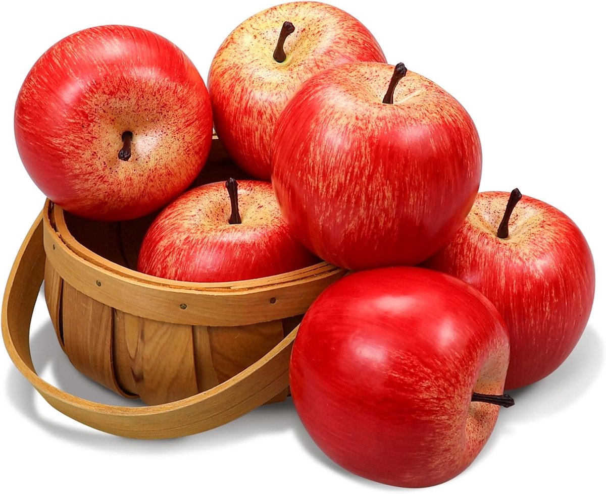 Kunstfruit - Set van 6 - Rood