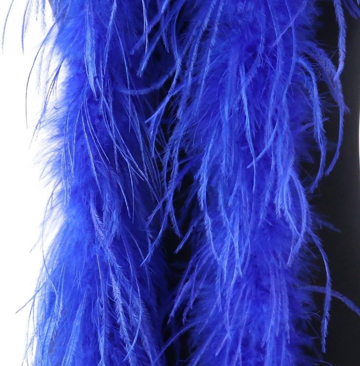 Fluffy Blauwe Pluimen Sjaal van 2 meter voor Charleston 1920s Flapper en Carnaval Accessoire