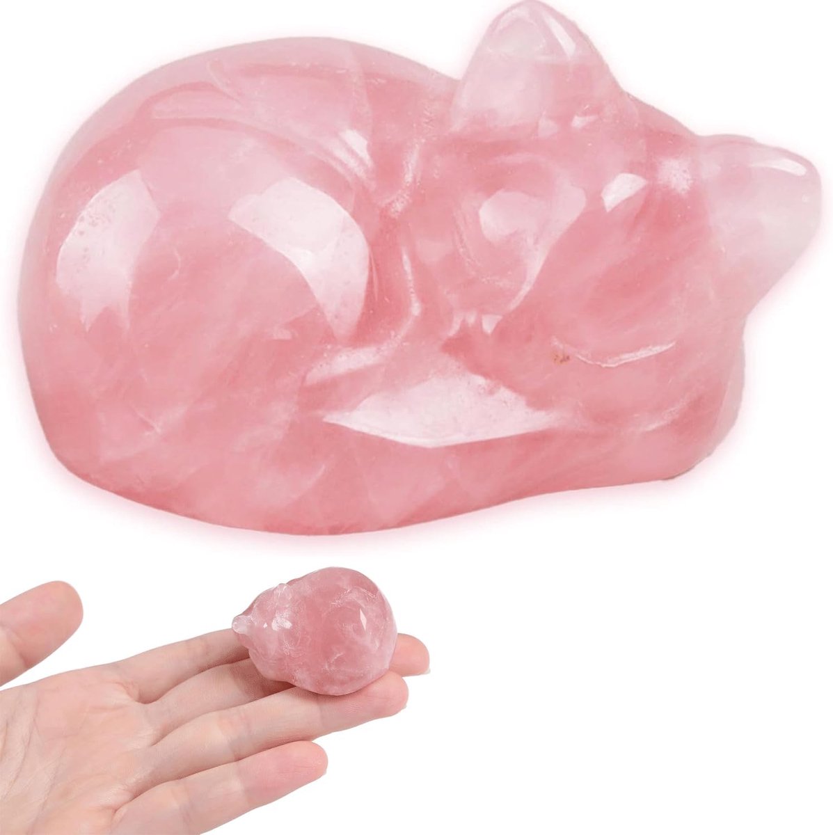 Decoratiekristal - 3,8 cm - Handgemaakt - Roze