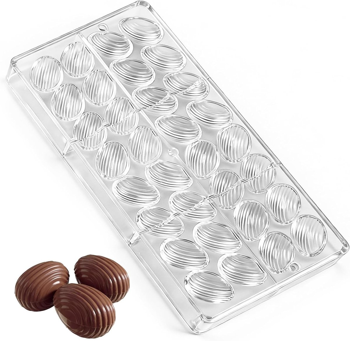 Vierkante Chocoladevorm met 21 Gaten - Polycarbonaat Bakaccessoires voor DIY Chocolade, IJs en Creatieve Keukenprojecten