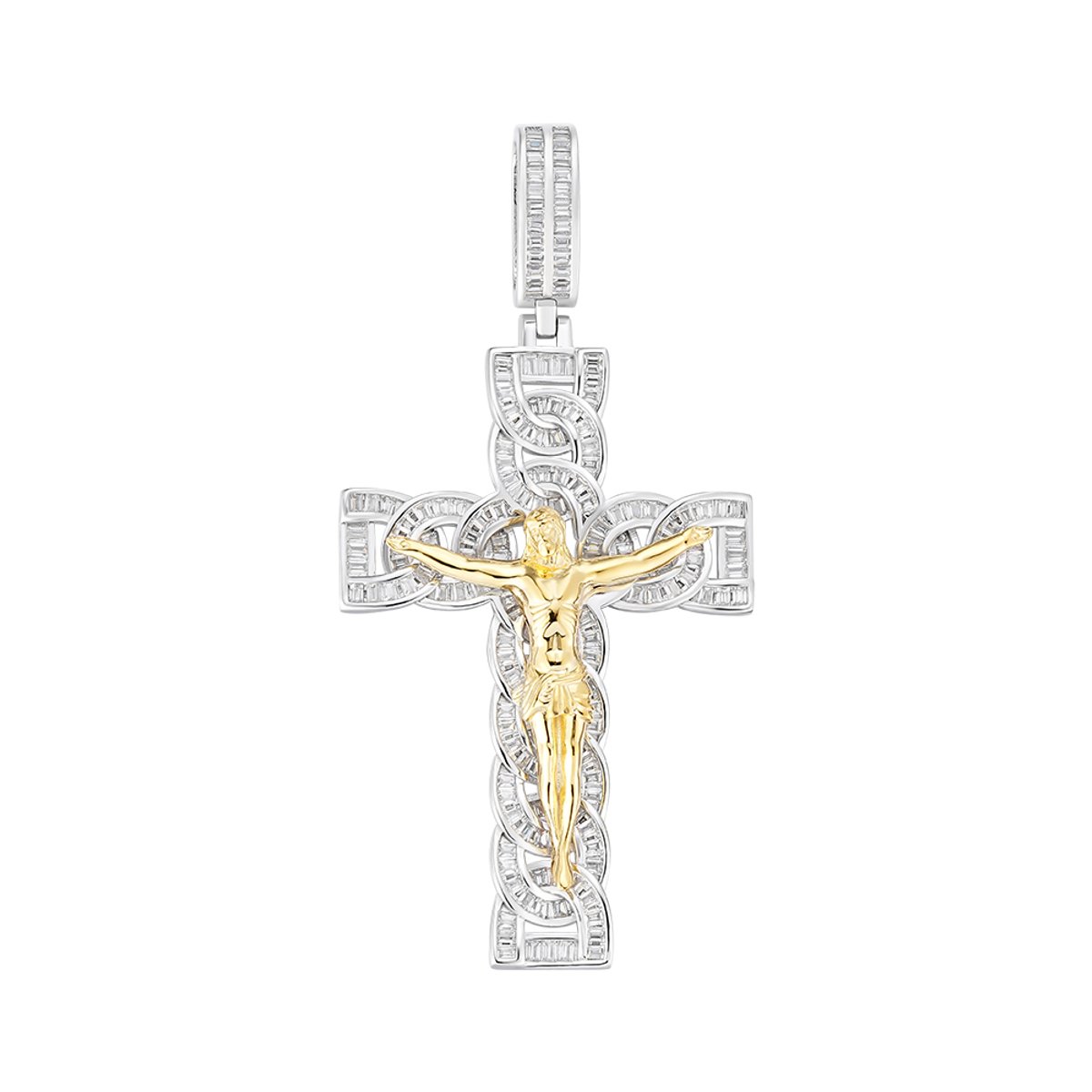 Juwelier Zwartevalk - Zilveren (gerhodineerd) kruis met Jezus hanger - 24.405