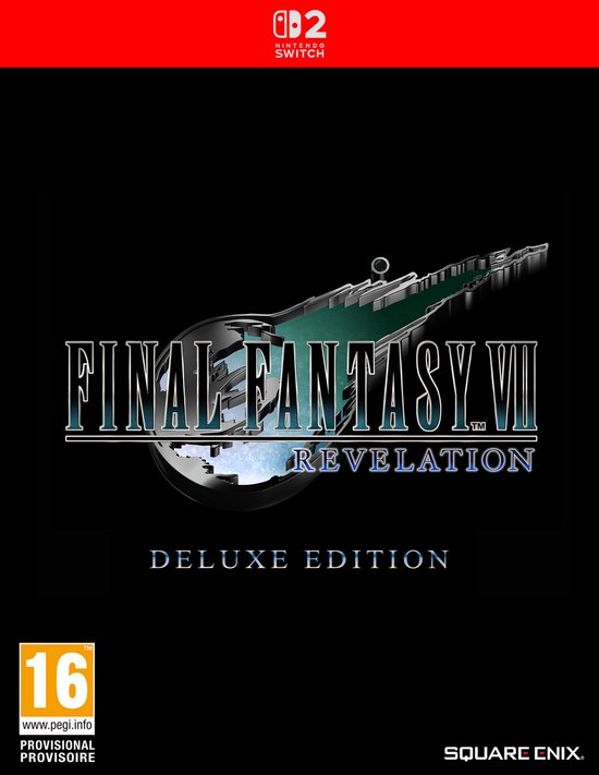 Couverture du jeu 'Final Fantasy VII: Revelation Deluxe Edition' pour Nintendo Switch avec PEGI 16.