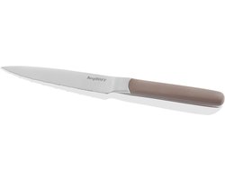 BergHOFF Home Elements Kartelmes 11,5 cm – Broodmes, Tomatenmes & Citrusmes voor Brood, Fruit & Groenten – Vlijmscherp RVS, Ergonomisch Handvat & Vaatwasbestendig Mes – Aubergine