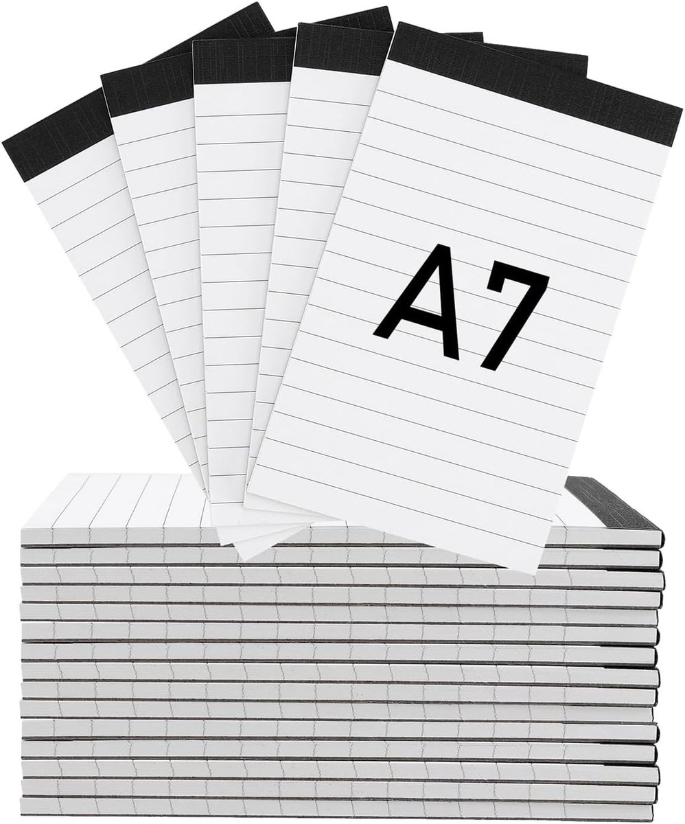 Kleine Notitieblokken Navullingen - 20 Stuks A7 Met 30 Vel Gelijnd Papier, Perfect Voor Notities, Organisatie En Plannen