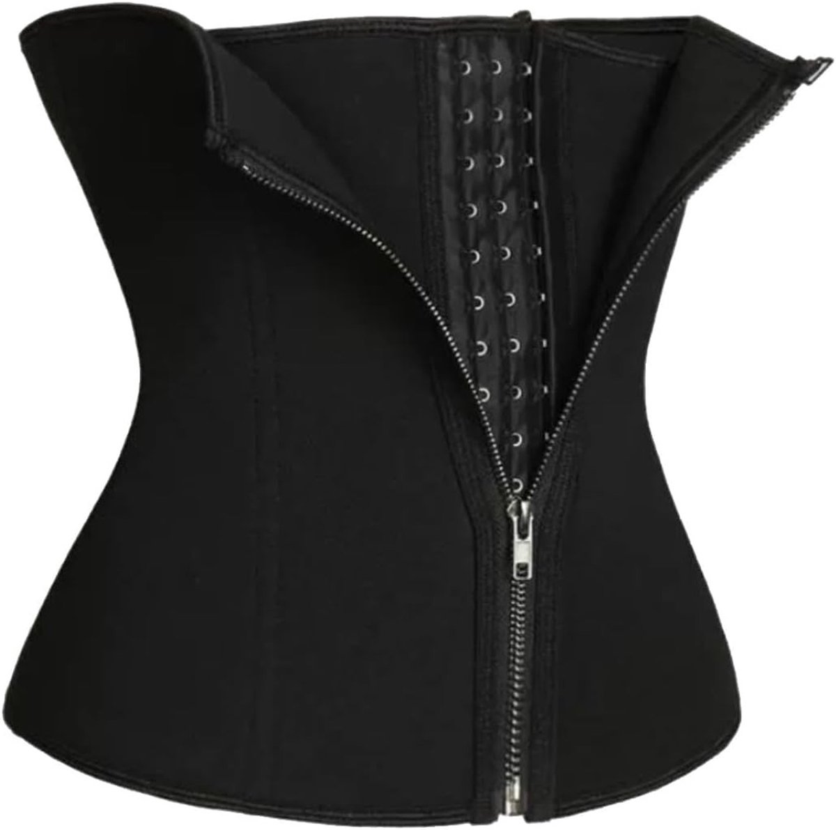 Ondersteunende Onderbust Corset voor Vrouwen, Verstelbare Taille Trainer met Zweetband, Ideaal voor Lichaamsvorm en Gewichtsverlies, Zwart