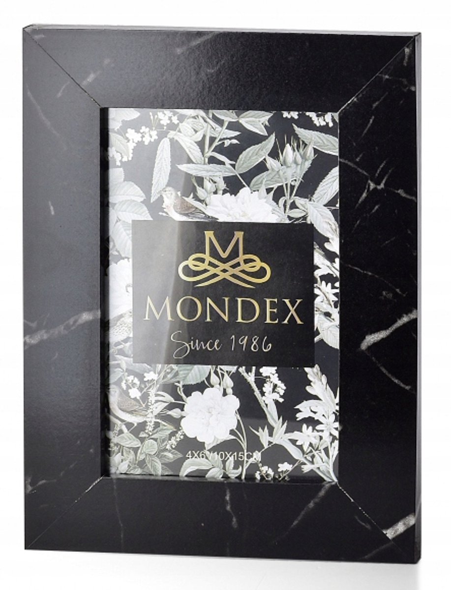 Glamour Fotolijst 10x15cm Zwart Marmerlook MDF
