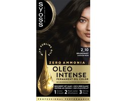 Syoss Oleo Intense 2-10 Haarverf - Bruinzwart - Permanente Haarkleuring - Ammoniakvrij - Met Voedende Oliën - 100% Grijsdekking - Langdurige Kleur - 1 stuk